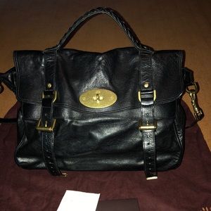 Authentic Mulberry Alexa Black Handbag #1009003
